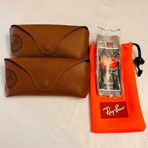 Theee (3) Ray-Ban Eyewear Cases w/Cloths